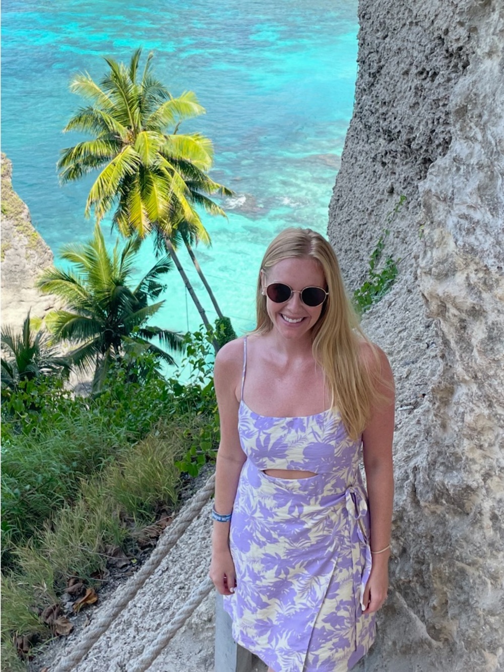 ASTR Floral Cutout Wrap Dress